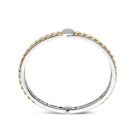 Tirisi Moda TIRISI Moda Armband Grumetta bicolor met diamant TM2252D(2T)