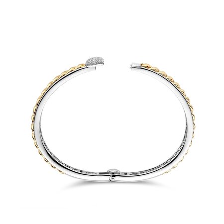 Tirisi Moda TIRISI Moda Armband Grumetta bicolor met diamant TM2252D(2T)