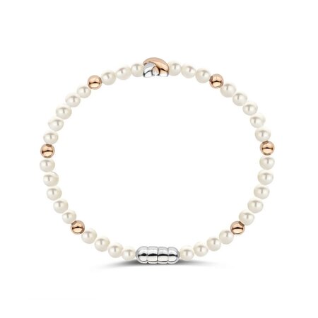 Tirisi Moda TIRISI Moda Armband Kisses bicolor met Parels TM2254PW(2P)