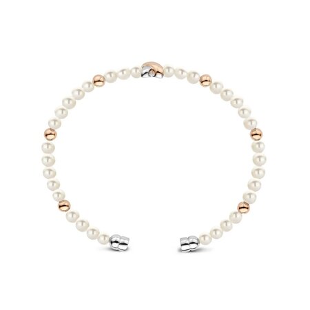 Tirisi Moda TIRISI Moda Armband Kisses bicolor met Parels TM2254PW(2P)