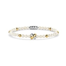 Tirisi Moda TIRISI Moda Armband Kisses bicolor met Parels TM2254PW(2T)