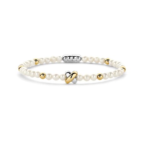 Tirisi Moda TIRISI Moda Armband Kisses bicolor met Parels TM2254PW(2T)