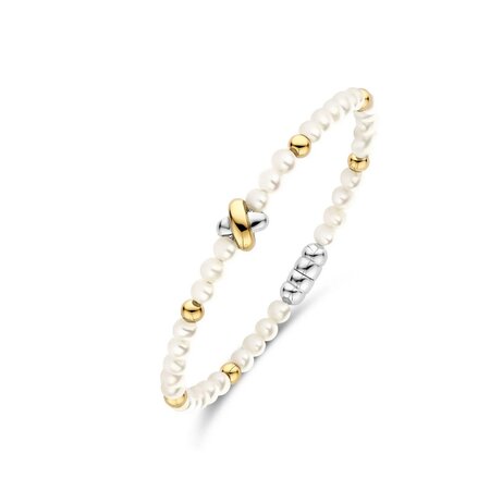 Tirisi Moda TIRISI Moda Armband Kisses bicolor met Parels TM2254PW(2T)