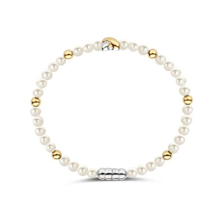 Tirisi Moda TIRISI Moda Armband Kisses bicolor met Parels TM2254PW(2T)