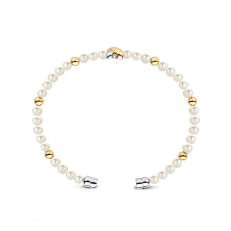 Tirisi Moda TIRISI Moda Armband Kisses bicolor met Parels TM2254PW(2T)