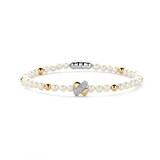 Tirisi Moda TIRISI Moda Armband Kisses bicolor met Parels en diamant TM2255PW(2T)