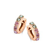 ROOS 1835 ROOS1835 Creolen 18k Roségoud met Saffier en diamant 171EB122GPSR18