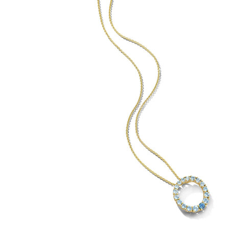 Mrs.Janssen Mrs. Janssen Collier 14k Geelgoud met Topaas 614087 - 614082