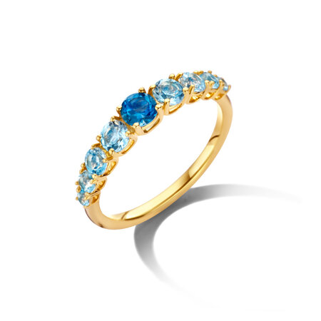 Mrs.Janssen Mrs. Janssen Ring 14k Geelgoud met Topaas 614090