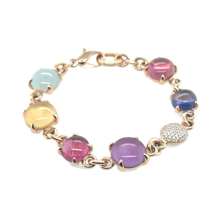 Bron BRON Armband Catch 18k Roségoud met edelstenen en diamant 8AR3965MIX20BR