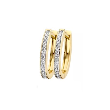 Blush Blush Creolen 14k geelgoud met zirkonia 7234BZI