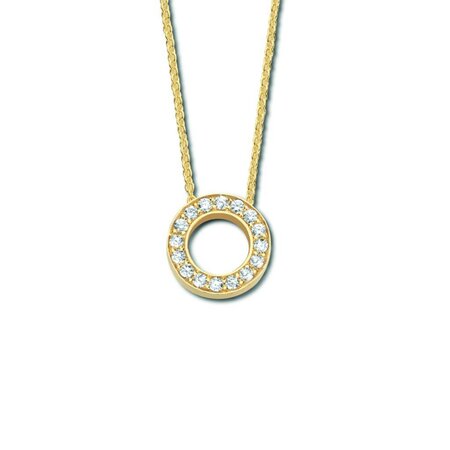 HuisCollectie HuisCollectie Collier 14k Geelgoud met 0.08ct Diamant 614612