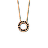 HuisCollectie HuisCollectie Collier 18k Rosegoud met 0.08ct Zwarte Diamant 614613