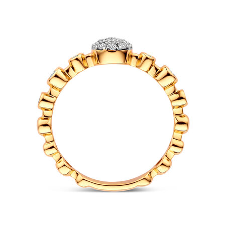 Tirisi TIRISI Ring Venice 18k Geelgoud met diamant TR9806D(2T)