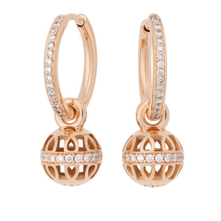 Bron BRON Creoolhangers Toujours Ajour 18k Roségoud met diamant 8OR4906BR