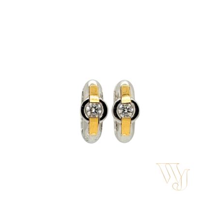 HuisCollectie HuisCollectie Creolen 18k Bicolor met diamant 17390