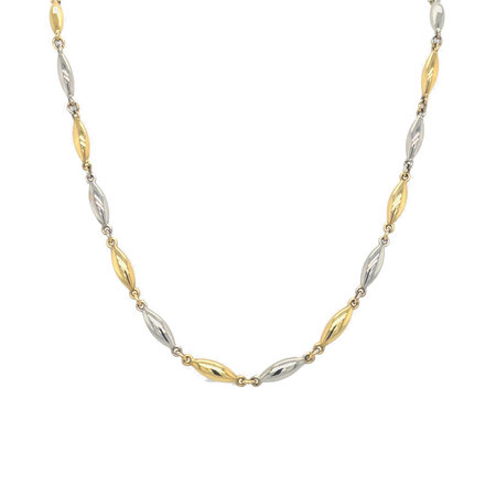 HuisCollectie HuisCollectie Collier 14k bicolor goud fantasie schakel 45cm 609633