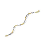HuisCollectie HuisCollectie Armband 14k bicolor goud fantasie schakel 4mm  19cm 610579