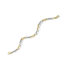 HuisCollectie HuisCollectie Armband 14k bicolor goud fantasie schakel 4mm  19cm 610579
