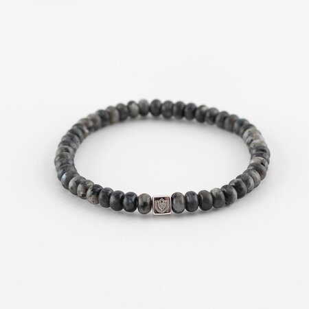 Y&G Y&G Men Armband 14k witgoud met donker Labradoriet 8038M-W