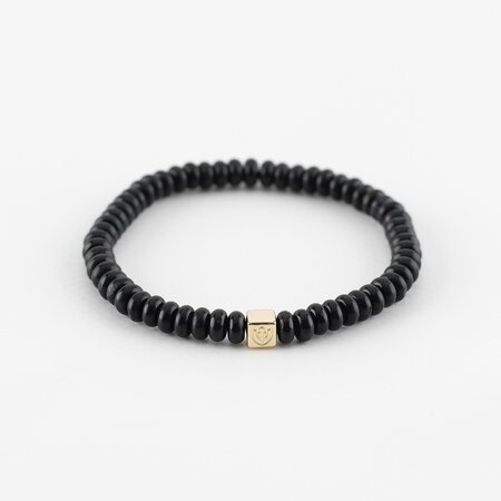 Y&G Y&G Men Armband 14k geelgoud met Onyx 8013M-Y