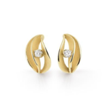 Cammilli Cammilli Oorstekers Velaa Star 18k Geelgoud met diamant GOR3251U