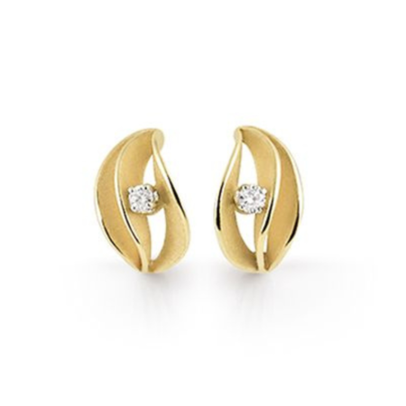Cammilli Cammilli Oorstekers Velaa Star 18k Geelgoud met diamant GOR3251U