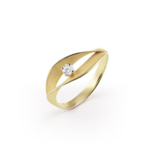 Annamaria Cammilli Annamaria Cammilli Ring Dune Assolo 18k Geelgoud met diamant GAN3236U