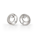 Cammilli Cammilli Oorstekers Dune 18k witgoud met diamant GOR1932W