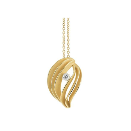 Cammilli Cammilli Collier Velaa Star 18k Geelgoud met diamant GPE3253U