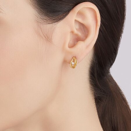 Cammilli Cammilli Oorstekers Velaa Star 18k Geelgoud met diamant GOR3251U