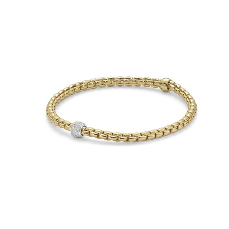 Fope FOPE Armband Flex-it Eka 18k Geelgoud met diamant 73301BX_PB_G_XBX_00M
