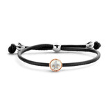 Tirisi Moda TIRISI Moda Armband Fleur De Lis bicolor met Parelmoer en diamant TM2204BL(2P)