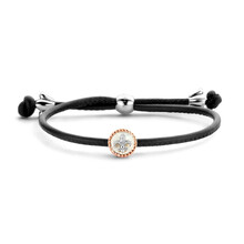 Tirisi Moda TIRISI Moda Armband Fleur De Lis bicolor met Parelmoer en diamant TM2204BL(2P)