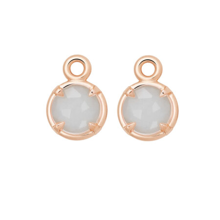 Bron BRON Creoolhangers Mira Mira 18k Roségoud met Maansteen 8OR4856MWB