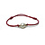 Y&G Y&G Armband Parel met 14k geelgoud en rood satijn 614743