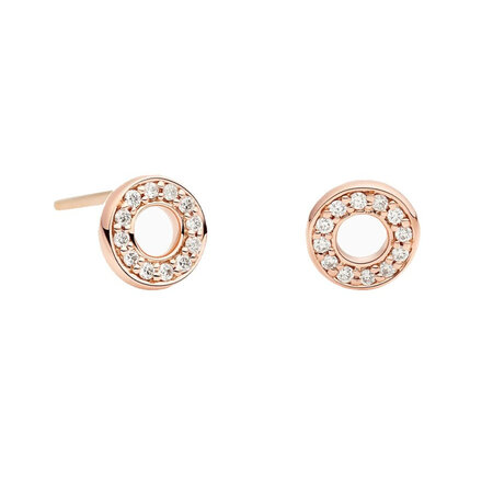 Bron BRON Joy Oorsteker 18k Roségoud met 0.10ct diamant 8OR4880BR