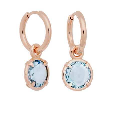 Bron BRON Creoolhangers Mira Mira 18k Roségoud met Topaas 10mm 8OR4856BTB