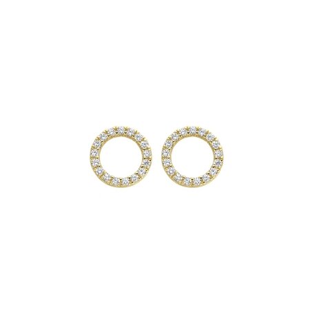 Blush Blush Creoolhangers 14k geelgoud met zirkonia 9066YZI