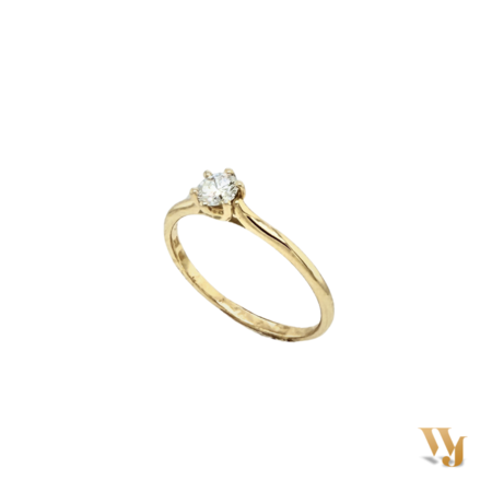 R&C R&C Ring Royale 14k geelgoud met diamant RIN2130-0.24PW