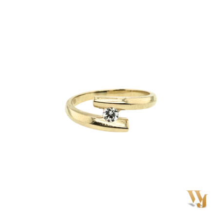 R&C R&C Ring Penelope 14k Geelgoud met diamant RIN0003M-GG-SIR11-55