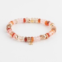 Y&G Y&G Armband 14k geelgoud met Carneool, Topaas en Rozenkwarts - SP0059