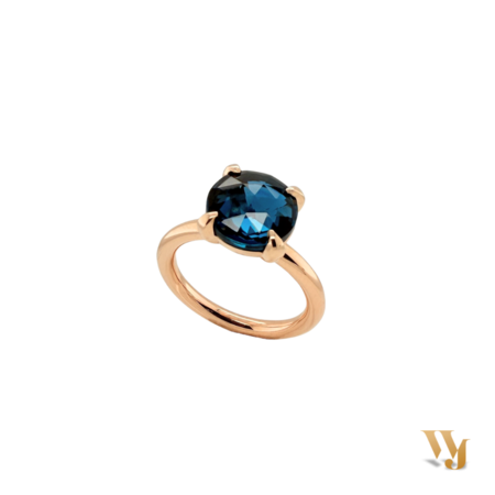 Bron BRON Ring Catch 18k Roségoud met London Blue Topaas 8RR4782TLB