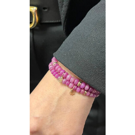 Y&G Y&G Armband 14k geelgoud met Robijn 7040-S