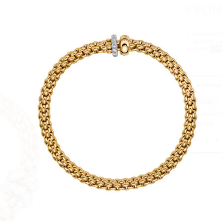 Fope FOPE Armband Flex-It Solo 18k Geelgoud met diamant 62406BX_PB_G_BGX_00M
