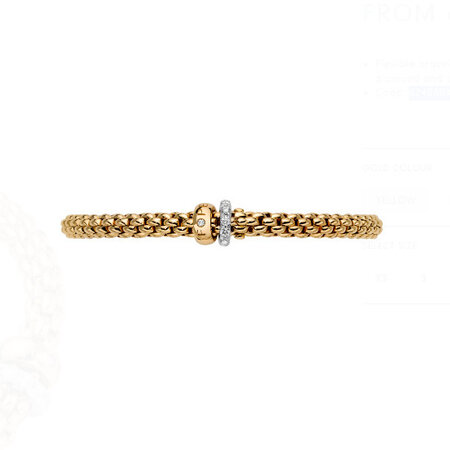 Fope FOPE Armband Flex-It Solo 18k Geelgoud met diamant 62406BX_PB_G_BGX_00M