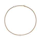 Fope FOPE Collier Eka 18k Roségoud met diamant 73101CX_BB_R_XBX_045