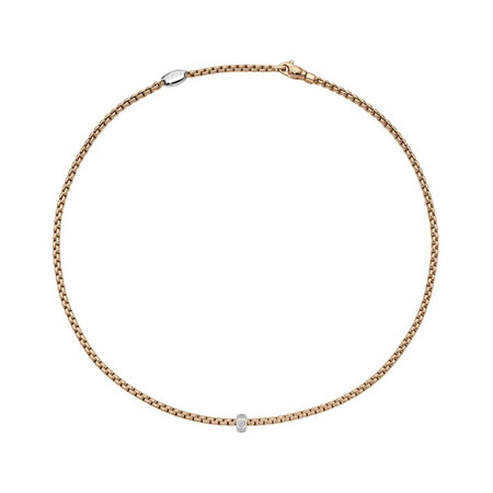 Fope FOPE Collier Eka 18k Roségoud met diamant 73101CX_BB_R_XBX_045