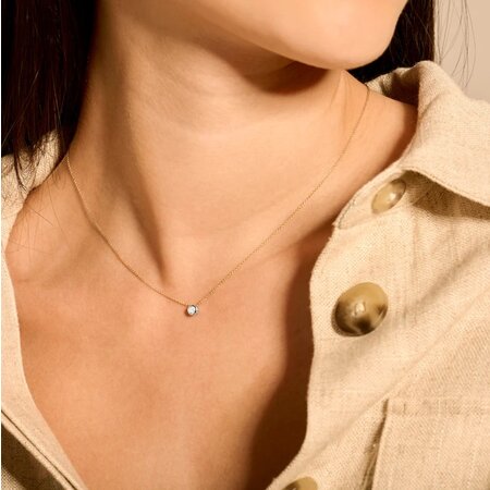 Blush Blush Diamonds Collier 14k bicolor met diamant 3600BDI