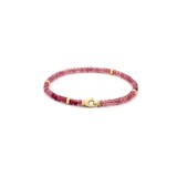 Mrs.Janssen Mrs. Janssen Armband 14k Geelgoud met roze Spinel 614981
